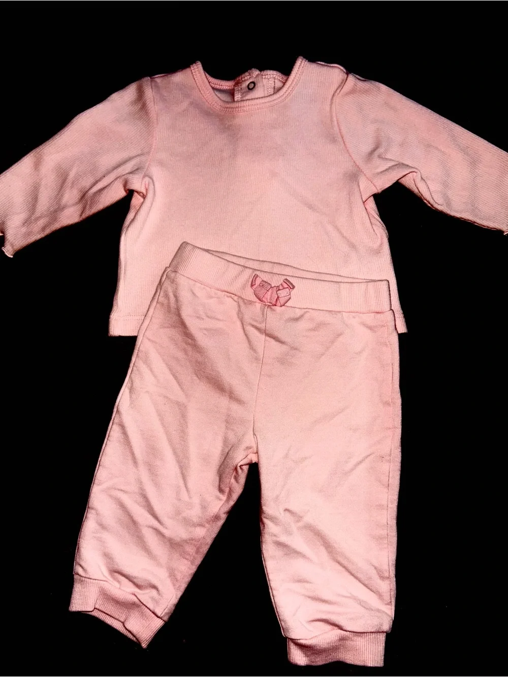 Girls Pink Two-Piece Pajama Set